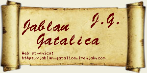 Jablan Gatalica vizit kartica